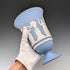 Vintage British Wedgwood Jasperware Vase, Pale Blue