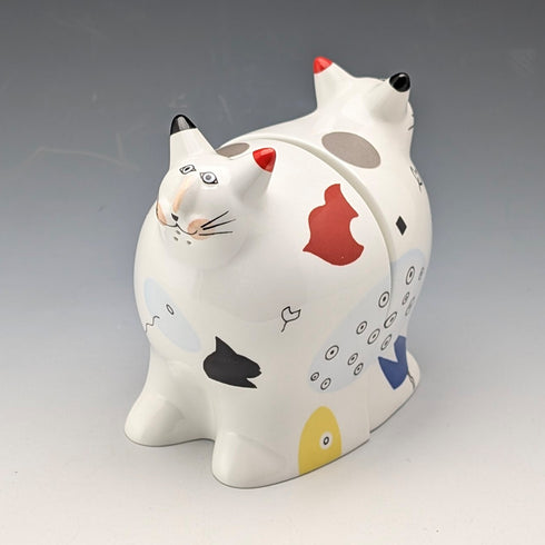 フレンチヴィンテージ アニマルパーク 陶器製 猫型調味料入れ Villeroy&Boch