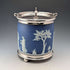 Antique British Wedgwood Biscuit Barrel Jasperware Royal Blue