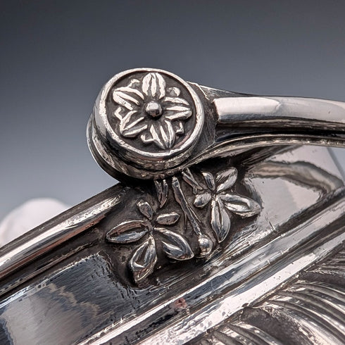 1892年 英国アンティーク シルバープレート製 ビスケットバレル James Dixon&Sons