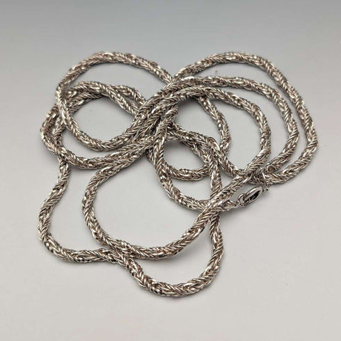 1974年 純銀製 ロングツイストチェーン ネックレス 113cm 62g Georg Jensen