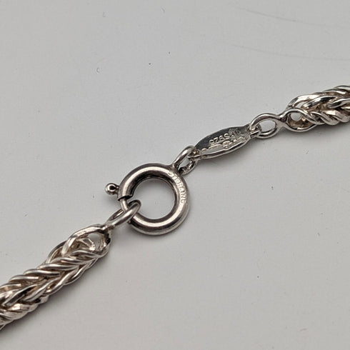 1974 Sterling Silver Long Twist Chain Necklace, 113cm, 62g, Georg Jensen