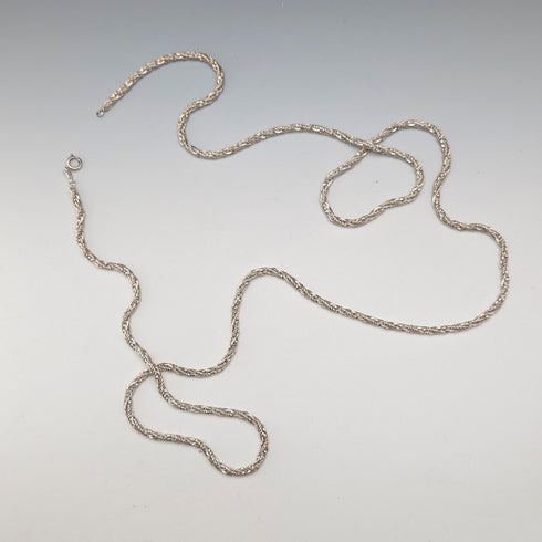 1974 Sterling Silver Long Twist Chain Necklace, 113cm, 62g, Georg Jensen