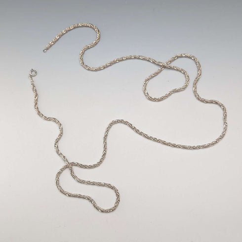 1974年 純銀製 ロングツイストチェーン ネックレス 113cm 62g Georg Jensen