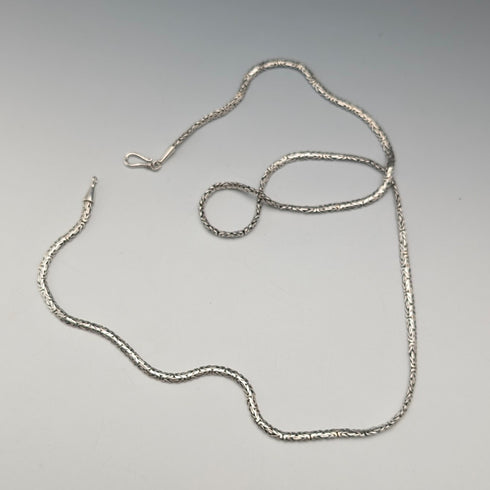 ヴィンテージ 純銀製 ビザンチンチェーン ネックレス 76cm 35g