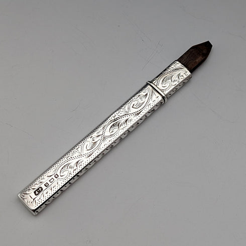 1902年 英国アンティーク 純銀製 ペンシルホルダ James Fenton