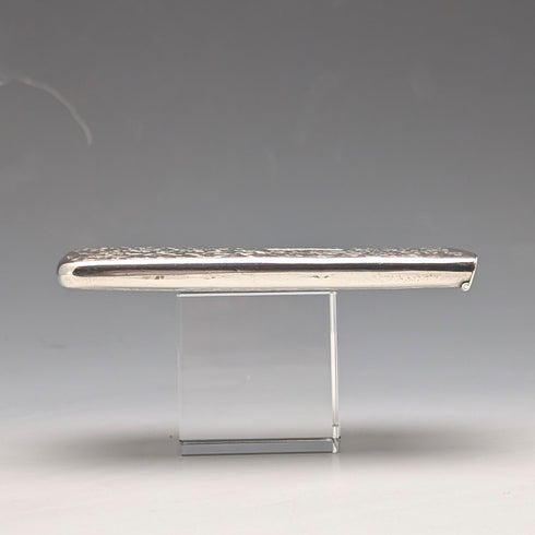 1897年 英国アンティーク 純銀製 スライド式 カードケース 84g H W King&Son