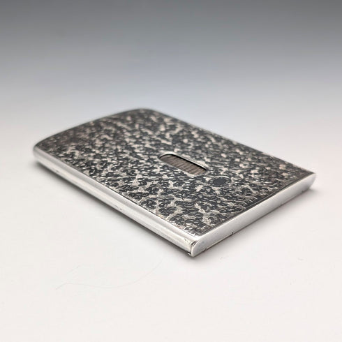 1897年 英国アンティーク 純銀製 スライド式 カードケース 84g H W King&Son