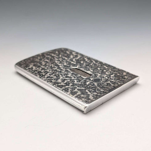 1897 British Antique Sterling Silver Sliding Card Case, 84g, HW King & Son