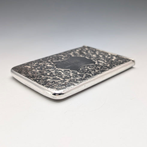 1897年 英国アンティーク 純銀製 スライド式 カードケース 84g H W King&Son