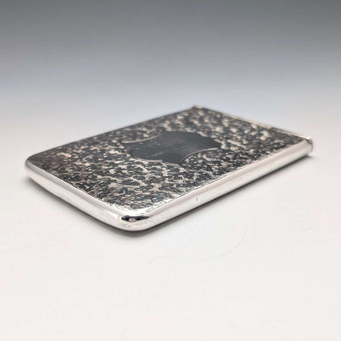 1897 British Antique Sterling Silver Sliding Card Case, 84g, HW King & Son