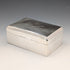 1913 British Antique Sterling Silver Cigarette Box with Wooden Interior, Walker & Hall