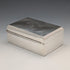 1913 British Antique Sterling Silver Cigarette Box with Wooden Interior, Walker & Hall