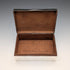 1913 British Antique Sterling Silver Cigarette Box with Wooden Interior, Walker & Hall
