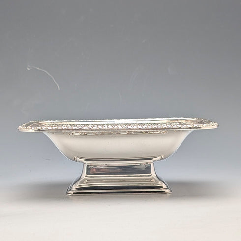 Vintage British silver-plated square dish with stems by Mappin & Webb