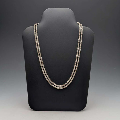 1974年 純銀製 ロングツイストチェーン ネックレス 113cm 62g Georg Jensen