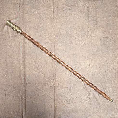 Vintage British Telescope & Compass Handle Split Shaft Walking Stick, 97cm, Dollond London