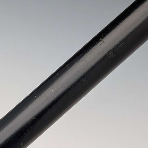 1916年 英国アンティーク ブラックシャフト 純銀製ロンデルハンドル 杖 87cm