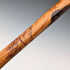 Vintage two-tone brown shaft rondelle handle walking stick, 91cm
