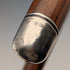 Circa 1928 British Vintage Brown Shaft, Curved Handle, Sterling Silver Ornamented Walking Stick, 85cm