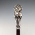 Italian Vintage Brown Shaft Sterling Silver Horsehead Handle Walking Stick, 95cm