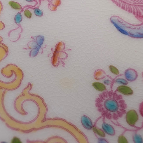 1920年代 英国ミントン ティーカップトリオ ピンクコカトリス マイヤー・エンポーリアム特注品①