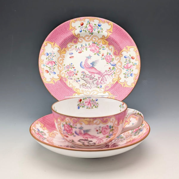 1920s British Minton Teacup Trio Pink Cockatrice, special order for Meyer Emporium ③