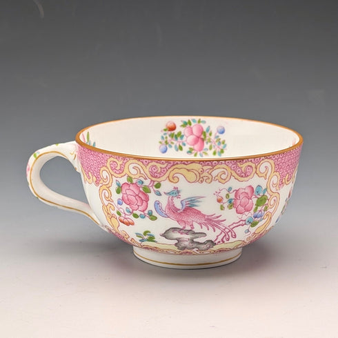 1920s British Minton Teacup Trio Pink Cockatrice, special order for Meyer Emporium ④