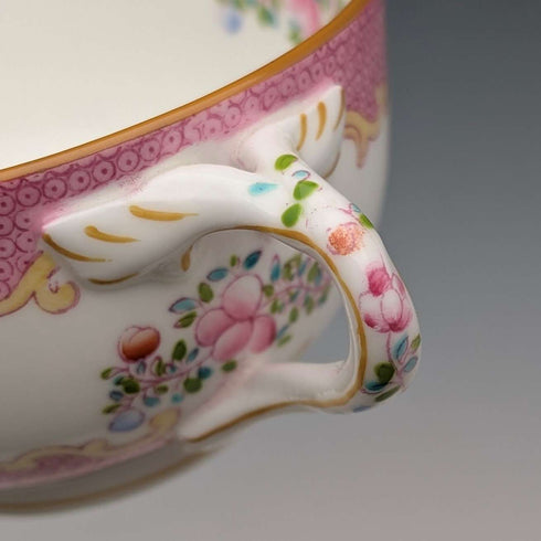1920年代 英国ミントン ティーカップトリオ ピンクコカトリス マイヤー・エンポーリアム特注品④