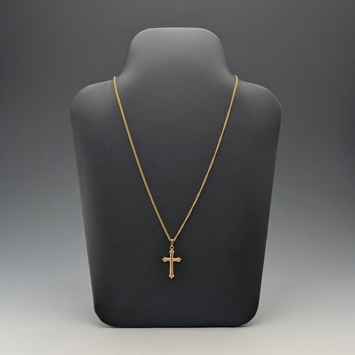 ヴィンテージ ロールドゴールド クロス型ペンダント ネックレス