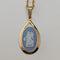 British Wedgwood Jasperware Pendant with Gold P Base and Necklace Chain