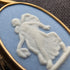British Wedgwood Jasperware Pendant with Gold P Base and Necklace Chain
