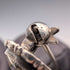 Antique British Butterfly Wing Tropical Landscape Pure Silver Brooch TLM