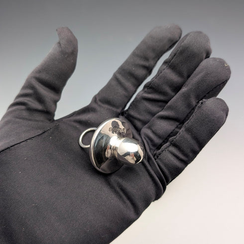British Vintage Sterling Silver Pacifier, 19g, Carr's of Sheffield