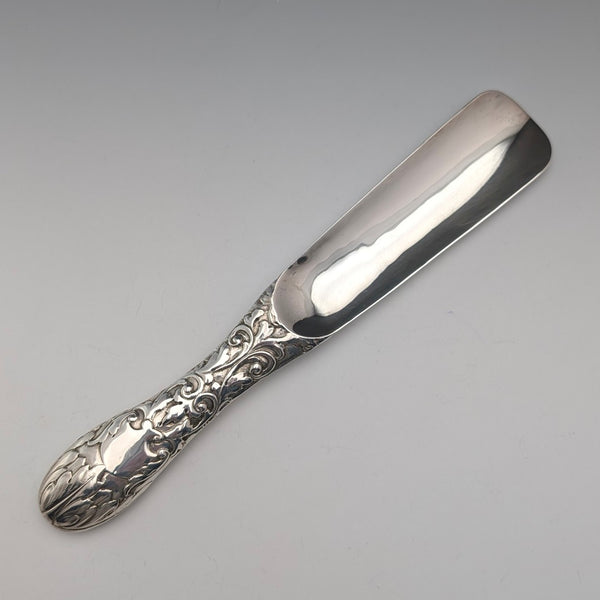 1892 British Antique Sterling Silver Shoehorn, 70g, Norman Marshall