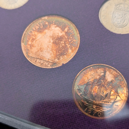 1970年 英国 貨幣制度10進法化前 硬貨コイン8枚セット Royal Mint