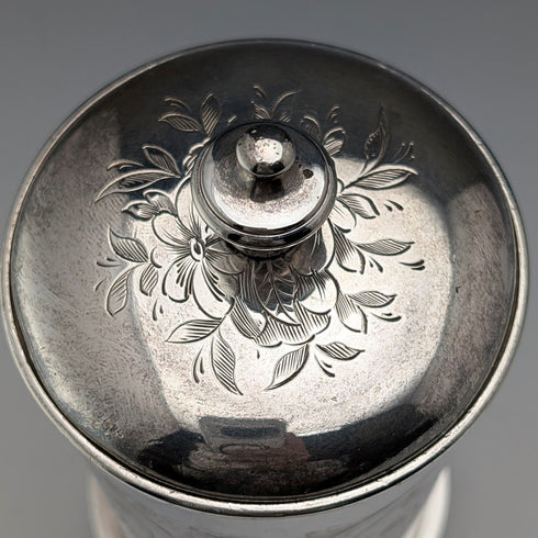 Antique British silver-plated filter (part of a coffee machine?)