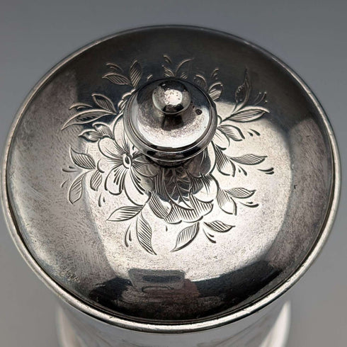 Antique British silver-plated filter (part of a coffee machine?)
