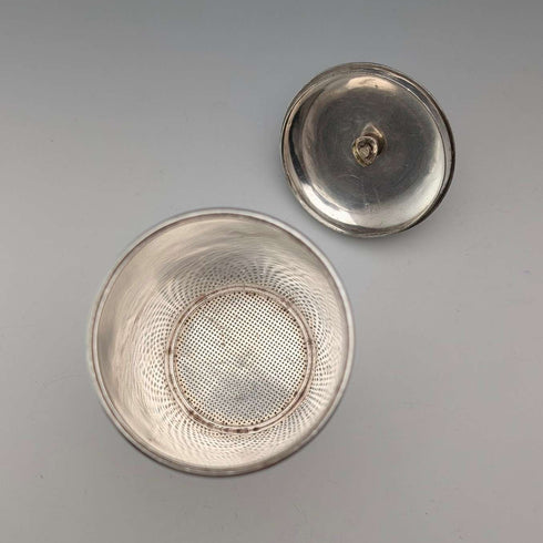 Antique British silver-plated filter (part of a coffee machine?)