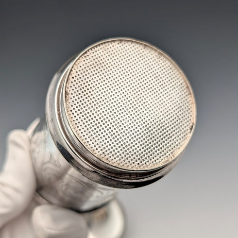 Antique British silver-plated filter (part of a coffee machine?)