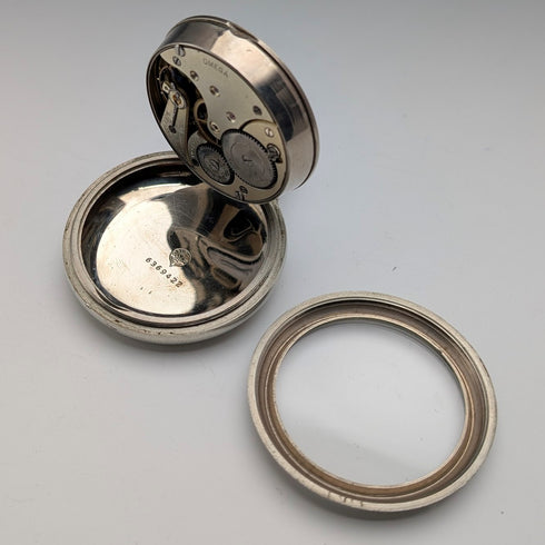 1906年頃 アンティーク オメガ 懐中時計 直径58mm 鉄道時計 合金ケース 動作良好