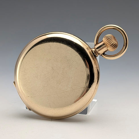 1917年頃 米国アンティーク ウォルサム 懐中時計 金張りハーフハンター 整備済