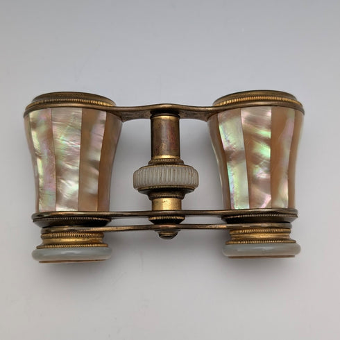 フレンチアンティーク マザーオブパール装飾 オペラグラス 双眼鏡 ケース付 Colmont FT