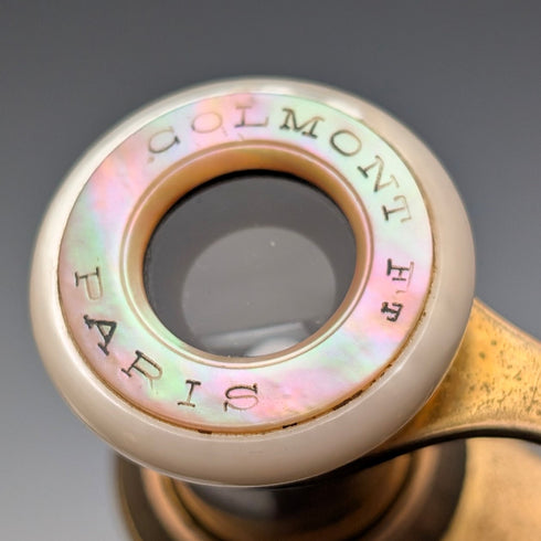 フレンチアンティーク マザーオブパール装飾 オペラグラス 双眼鏡 ケース付 Colmont FT