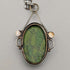 Antique British Sterling Silver Double Albert Chain, 67g, Green Turquoise Fob