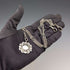 British Vintage Sterling Silver Fancy Link Double Albert Chain, 35g, Sterling Silver Medal Fob
