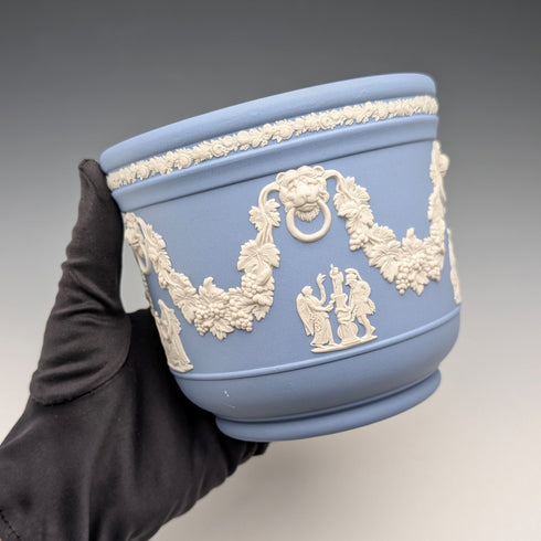 英國老式韋奇伍德碧玉花盆