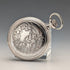 Antique Longines pocket watch, circa 1901, Art Nouveau decoration, silver-sided hunter case, in good working order.