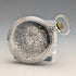 Antique Longines pocket watch, circa 1912, floral decoration, silver-sided hunter case, in good working order.