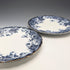 Pair of antique British Burlington pattern semi-porcelain lunch plates by Wedgwood & Co.